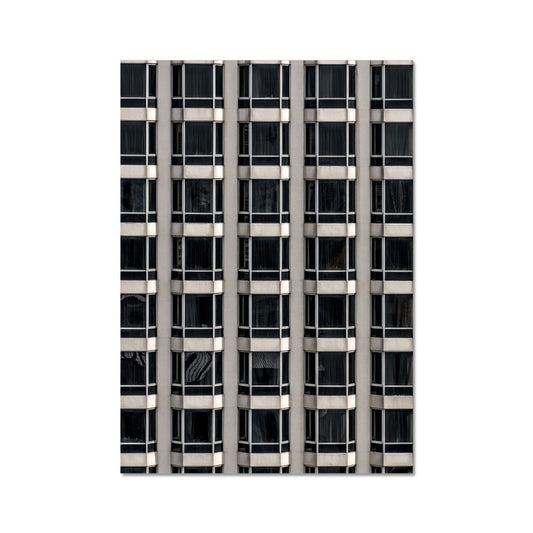 Geometric patterns of a modern urban high-rise facade Fine Art Print