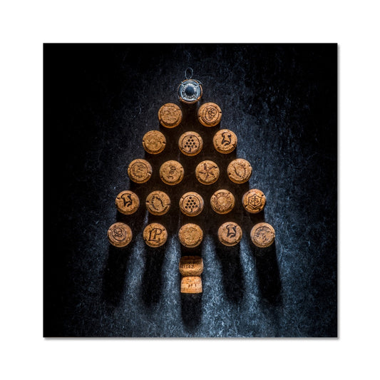 Champagne Corks Christmas Tree Fine Art Print