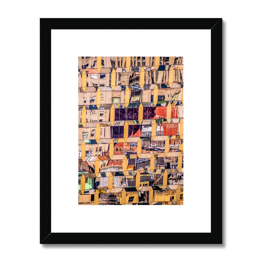Abstract building reflections Framed & Mounted Print