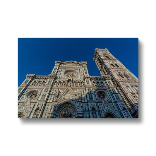 West façade of Florence Cathedral bell tower. Florence, Italy. Canvas