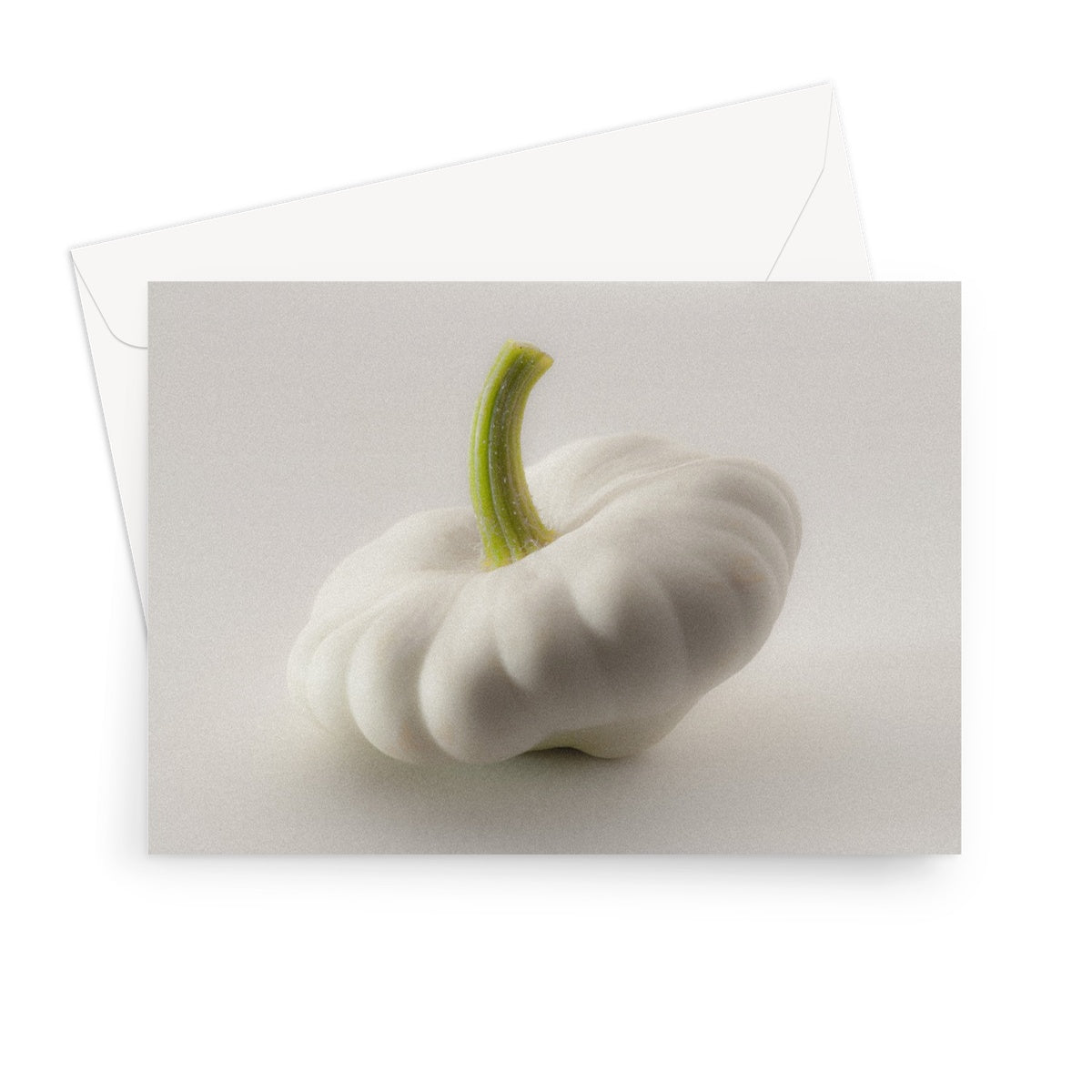 White pattypan squash on a white background Greeting Card