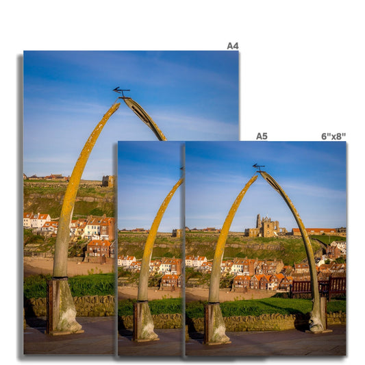 St Mary's Church viewed through the whalebone arch, Whitby, UK. Fine Art Print