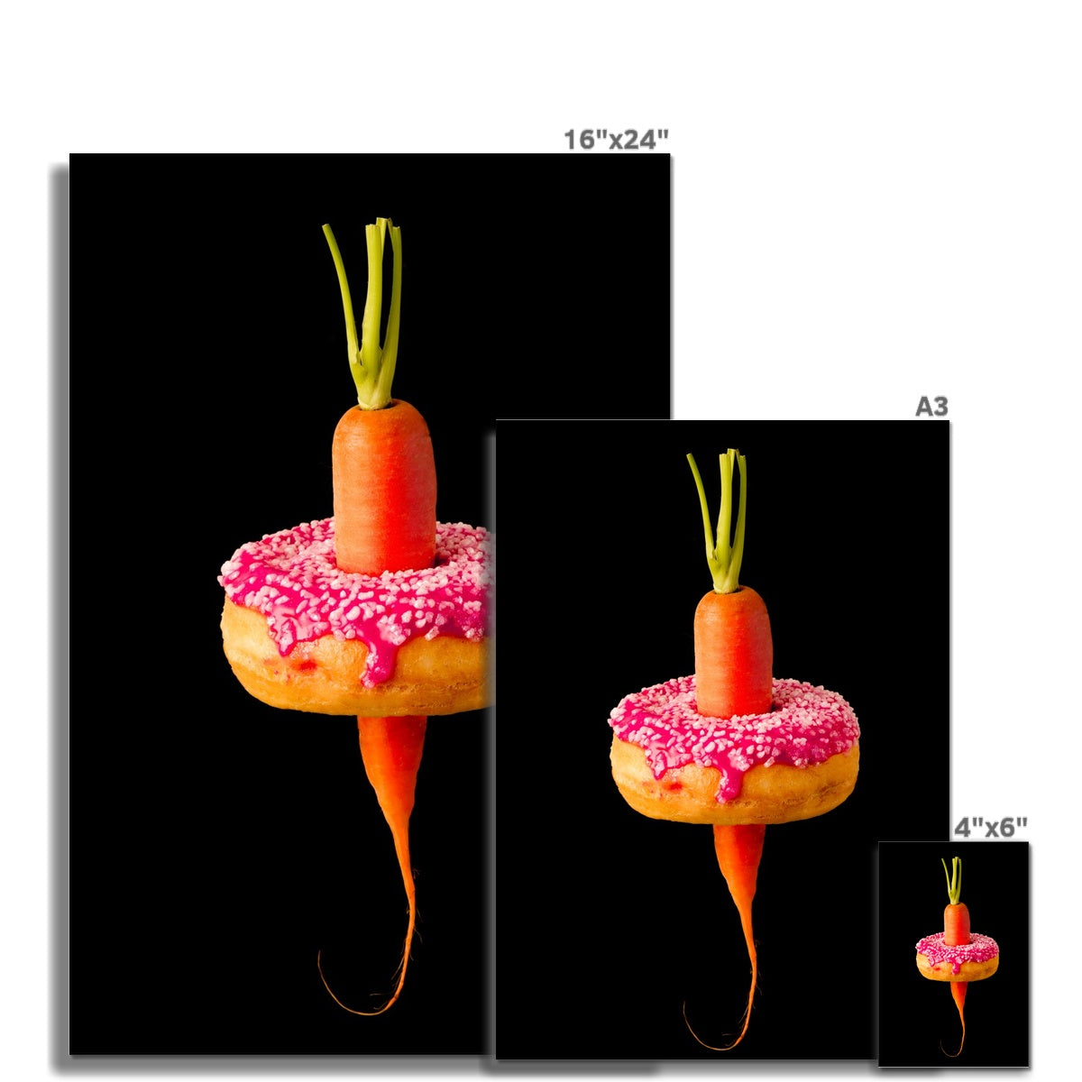 Carrot and Doughnut dilemma!  Fine Art Print
