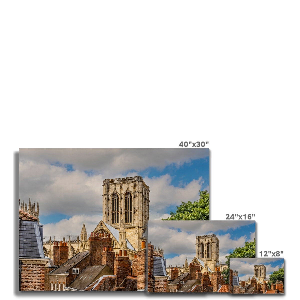 York Minster stands timeless amidst the city's rooftops. York. UK Canvas