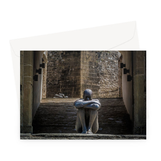 Antony Gormley HUMAN sculpture exhibition at  Forte di Belvedere, Florence, Italy Greeting Card
