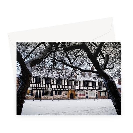 St Williams College York in snow. UK Greeting Card