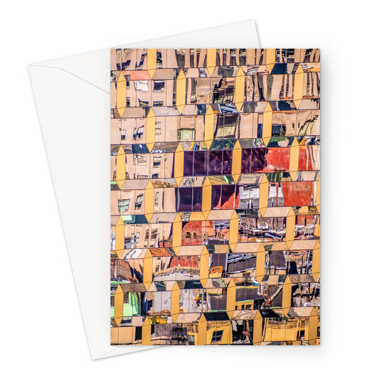 Abstract building reflections Greeting Card