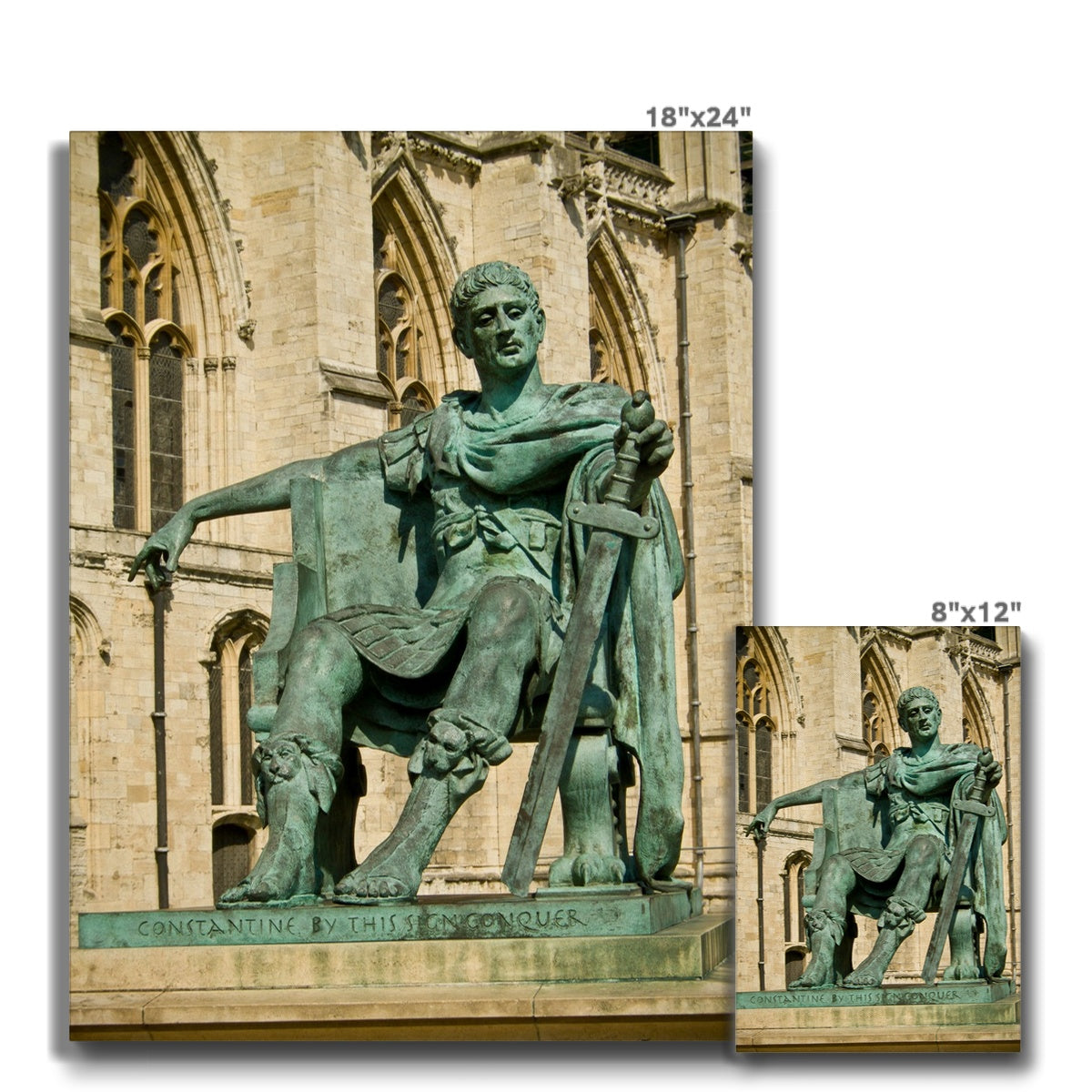 Statue of Constantine the Great, Minster Yard, York, North Yorkshire, UK Canvas
