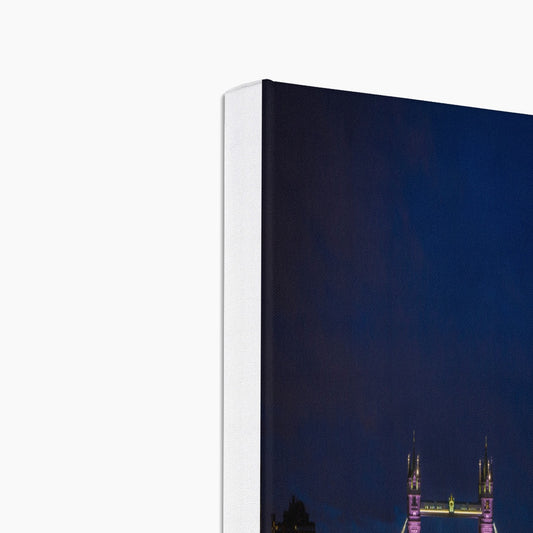 Tower Bridge over the river Thames at dusk, London. Canvas