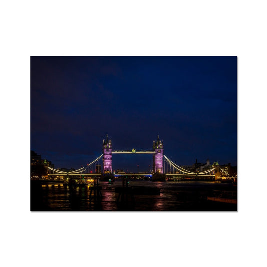 Tower Bridge over the river Thames at dusk, London. Fine Art Print