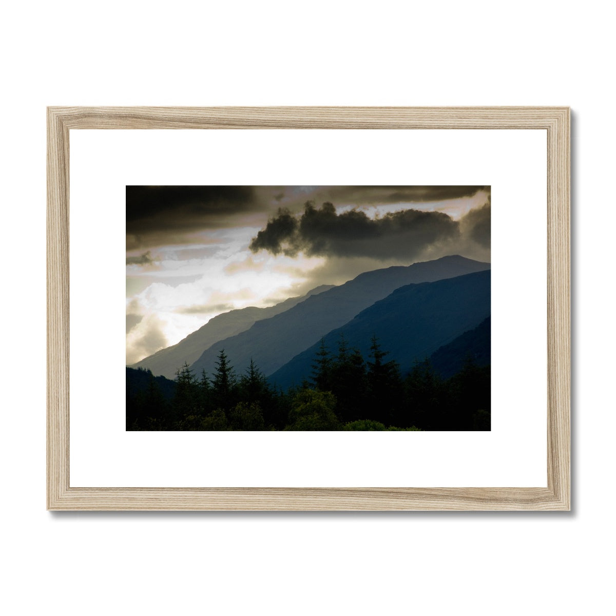 Mountain view from Balquhidder, Perthshire, Scotland Framed & Mounted Print