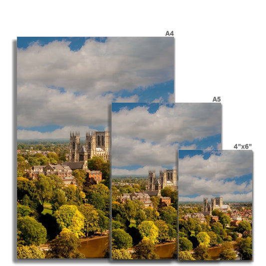 Aerial view of York Minster, North Yorkshire, UK Fine Art Print