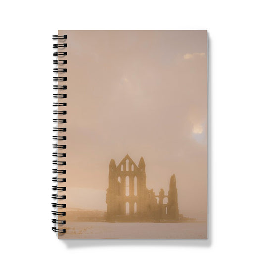 Whitby Abbey in snow, North Yorkshire. UK Notebook