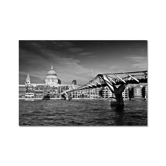 Millennium Bridge and St Pauls Cathedral, London. Fine Art Print