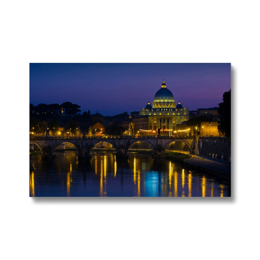 St Peter's Basilica, Vatican City at night, Rome, Italy. Canvas