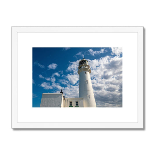 Flamborough Head Lighthouse, East Riding of Yorkshire. England, UK Framed & Mounted Print