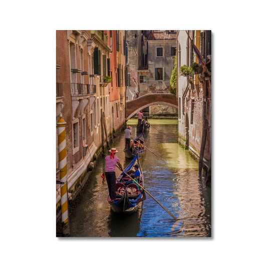 Gondolas  on a canal in Venice, Italy Canvas