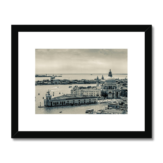 Punta della Dogana and church of Santa Maria della Salute, Venice, Italy. Framed & Mounted Print