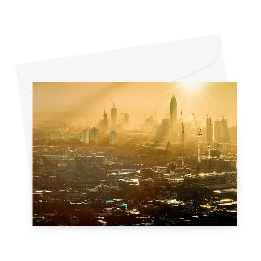 Sunset over the City of London Greeting Card