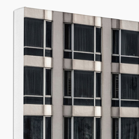 Geometric patterns of a modern urban high-rise facade Canvas