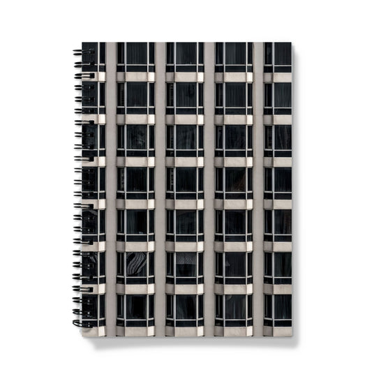Geometric patterns of a modern urban high-rise facade Notebook