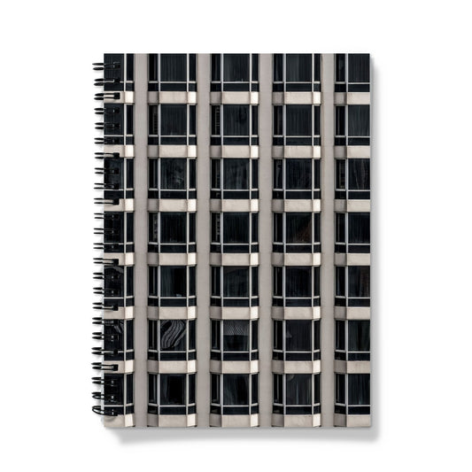 Geometric patterns of a modern urban high-rise facade Notebook