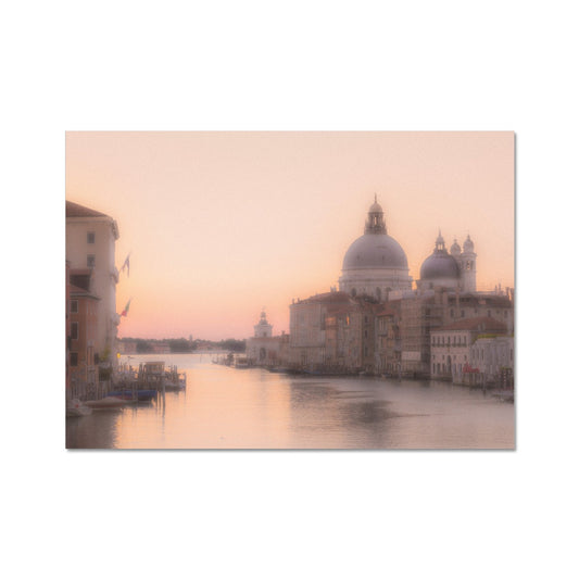 Misty Venice sunrise: Grand Canal with Santa Maria della Salute in the distance. Fine Art Print