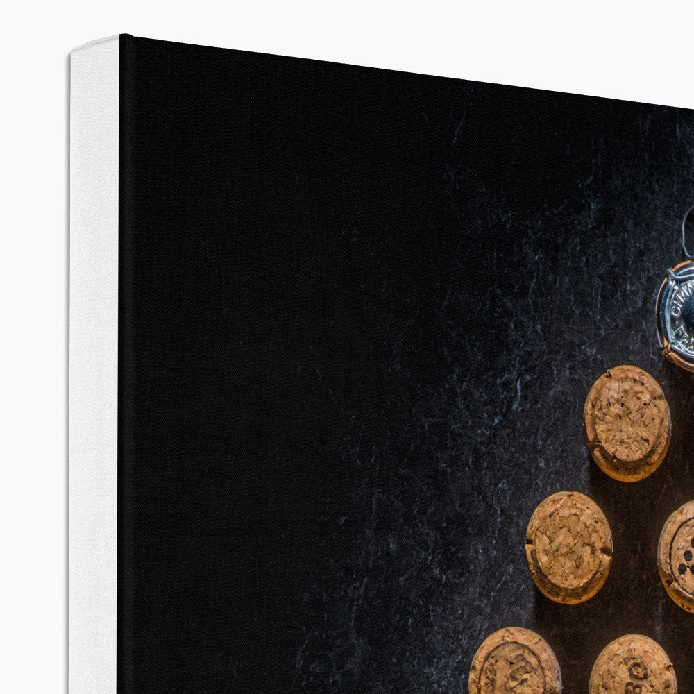 Champagne Corks Christmas Tree Canvas