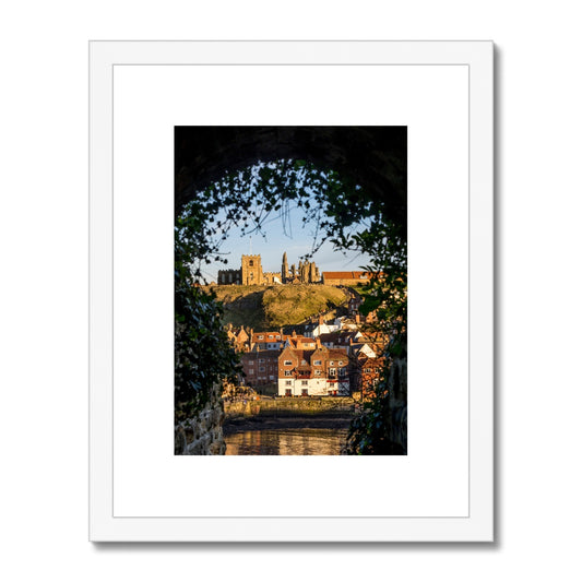 St Mary's Church and Whitby Abbey, Whitby, UK. Framed & Mounted Print