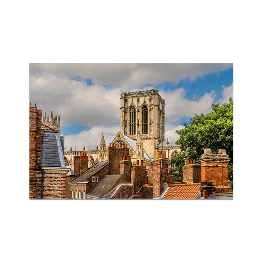 York Minster stands timeless amidst the city's rooftops. York. UK Fine Art Print