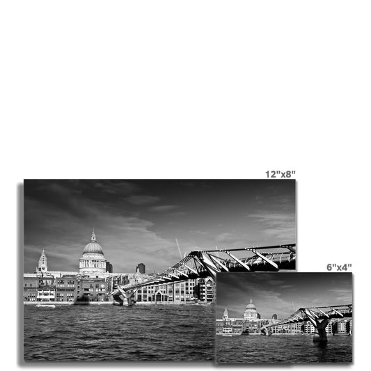 Millennium Bridge and St Pauls Cathedral, London. Fine Art Print