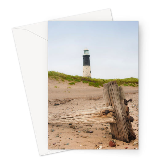 Lighthouse at Spurn Point, Humberside. UK. Greeting Card