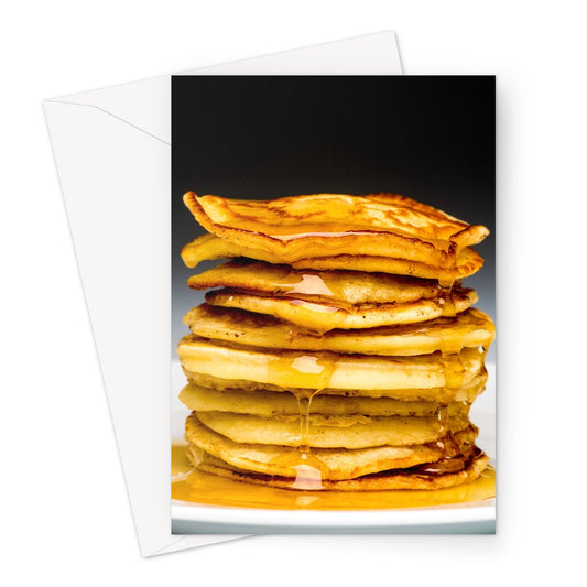 Pancake stack with syrup Greeting Card