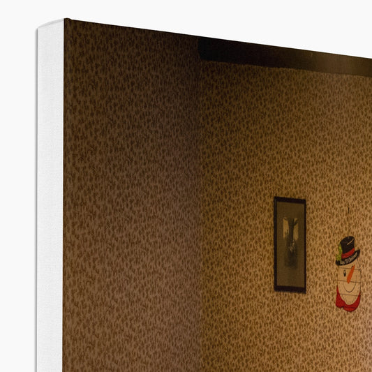 Traditional children's bedroom at Christmas. Canvas