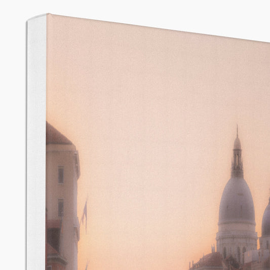Misty Venice sunrise: Grand Canal with Santa Maria della Salute in the distance. Canvas