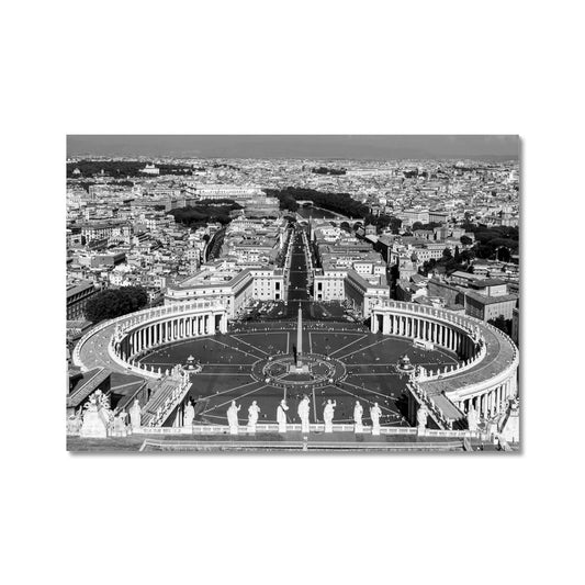 View of St Peter's Square from the dome of St. Peter's Basilica. Vatican City, Rome, Italy. Fine Art Print