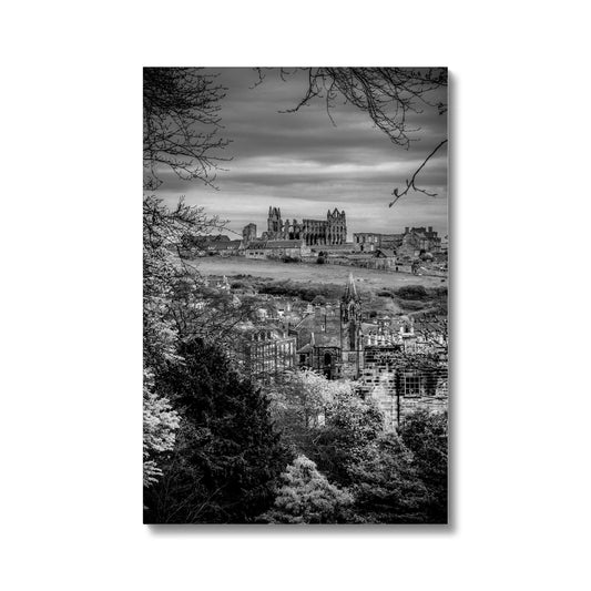 Whitby Abbey viewed from Pannett Gardens, Whitby, UK. Canvas