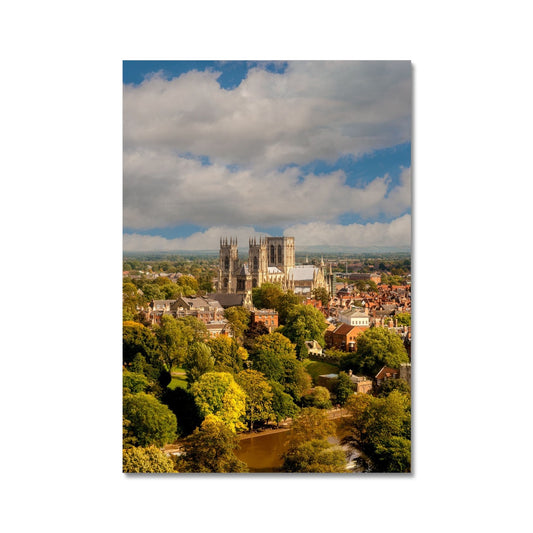 Aerial view of York Minster, North Yorkshire, UK Fine Art Print