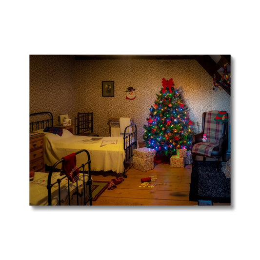 Traditional children's bedroom at Christmas. Canvas