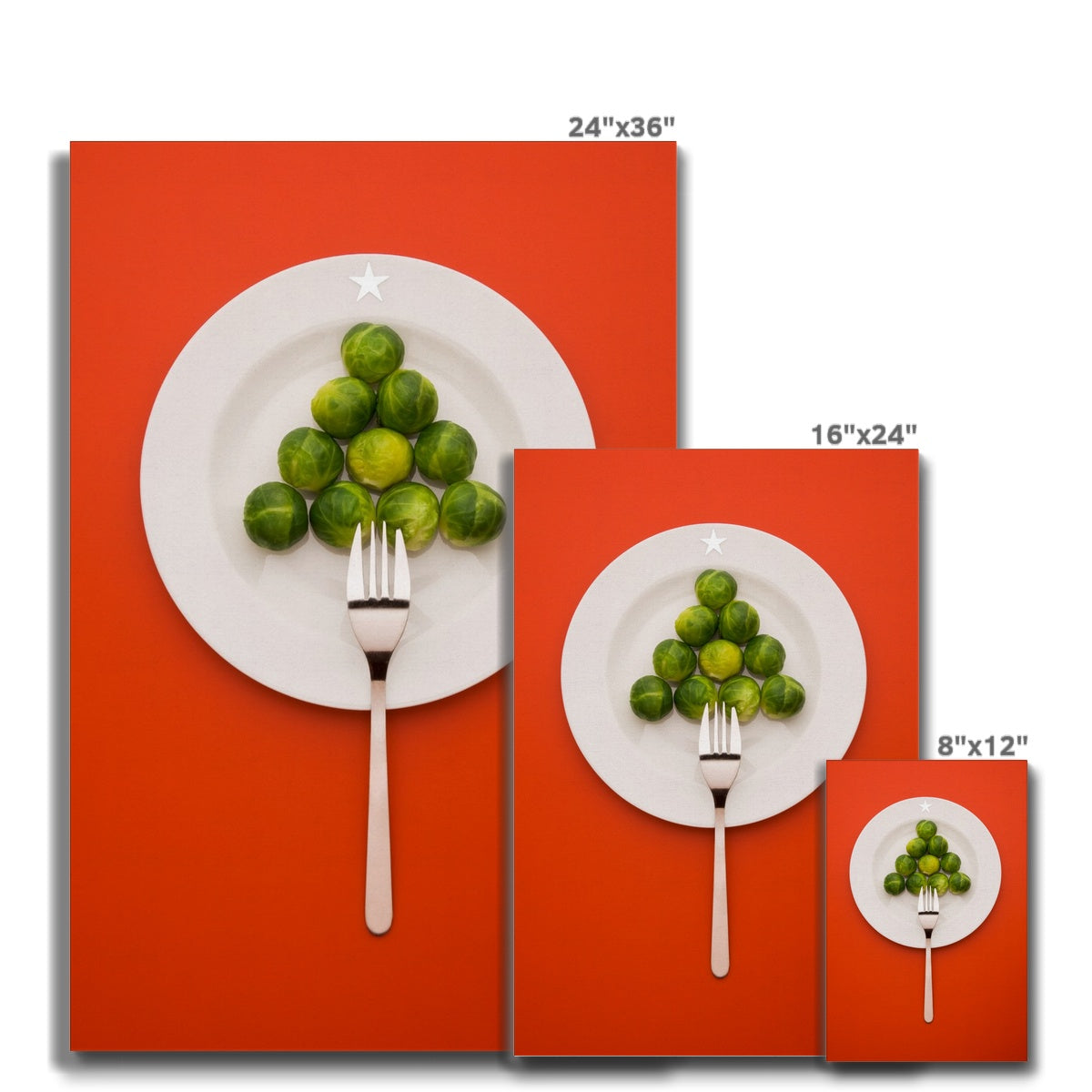 Sprouts in the shape of a Christmas tree Canvas