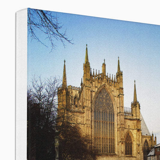 York Minster with College Green and College Street in the  snow, York, North Yorkshire, UK Canvas