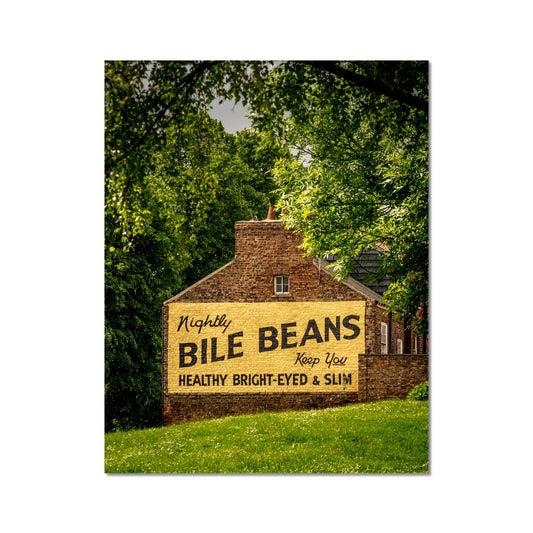 Bile Beans advertising sign, York. Fine Art Print