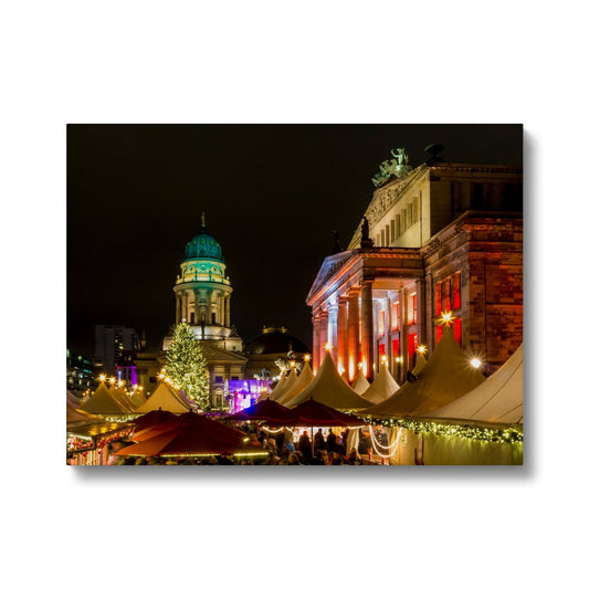 Weihnachtszauber Christmas  Market at the Gendarmenmarkt at night, Berlin, Germany Canvas