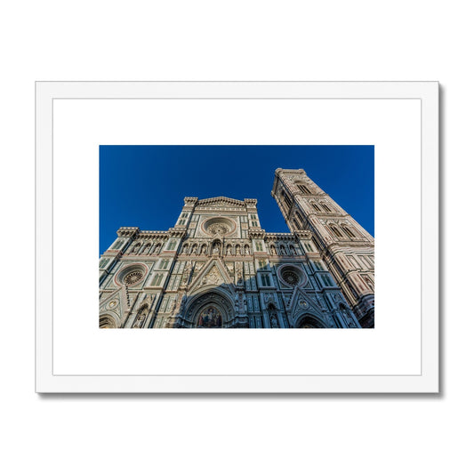 West façade of Florence Cathedral bell tower. Florence, Italy. Framed & Mounted Print