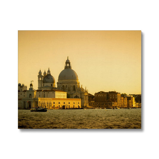 Venice sunset. Punta della Dogana and the Church of Santa Maria della Salute. . Canvas