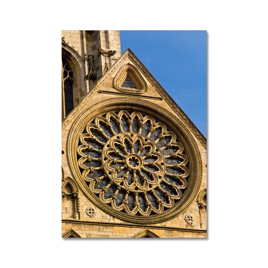 Exterior view of the Rose window of York Minster, York, North Yorkshire,UK. Fine Art Print