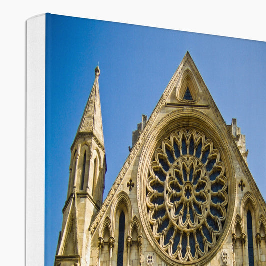 Rose window and South façade of York Minster, North Yorkshire, UK Canvas
