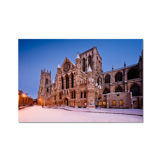 York Minster in the snow, York, UK. Fine Art Print