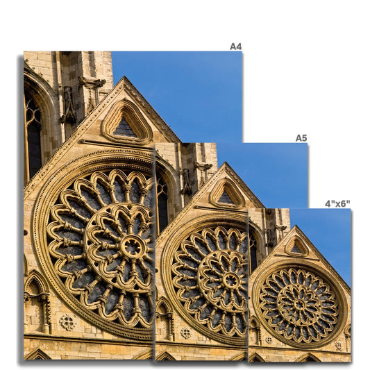 Exterior view of the Rose window of York Minster, York, North Yorkshire,UK. Fine Art Print