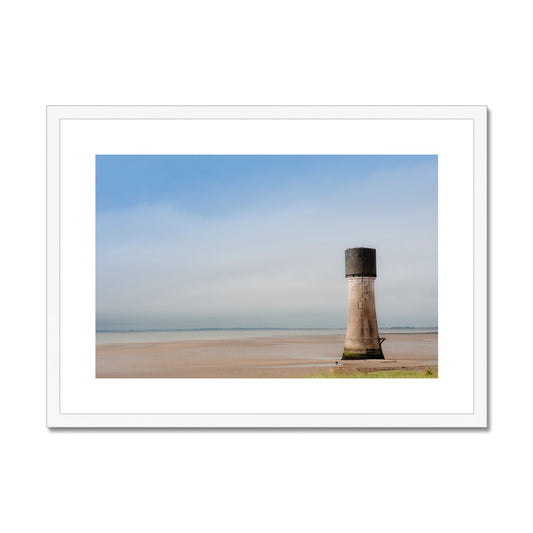 Low lighthouse at Spurn Point. UK Framed & Mounted Print